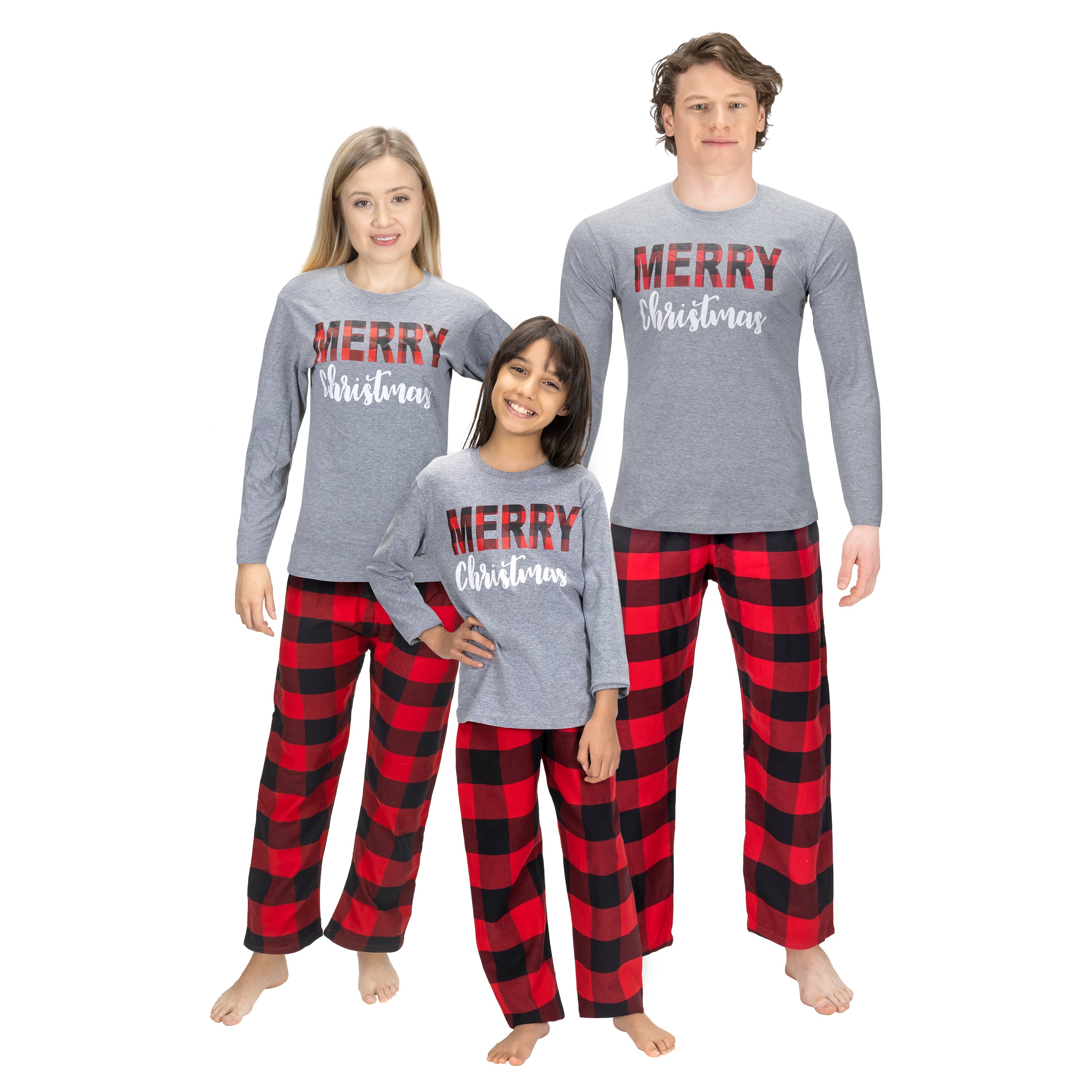 USBD Family Matching Pajama Sets Kids Matching PJ Set Plaid Pyjama