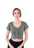 USBD Women Sleeveless Blouse Button Down Scoop Neck Summer Croptop