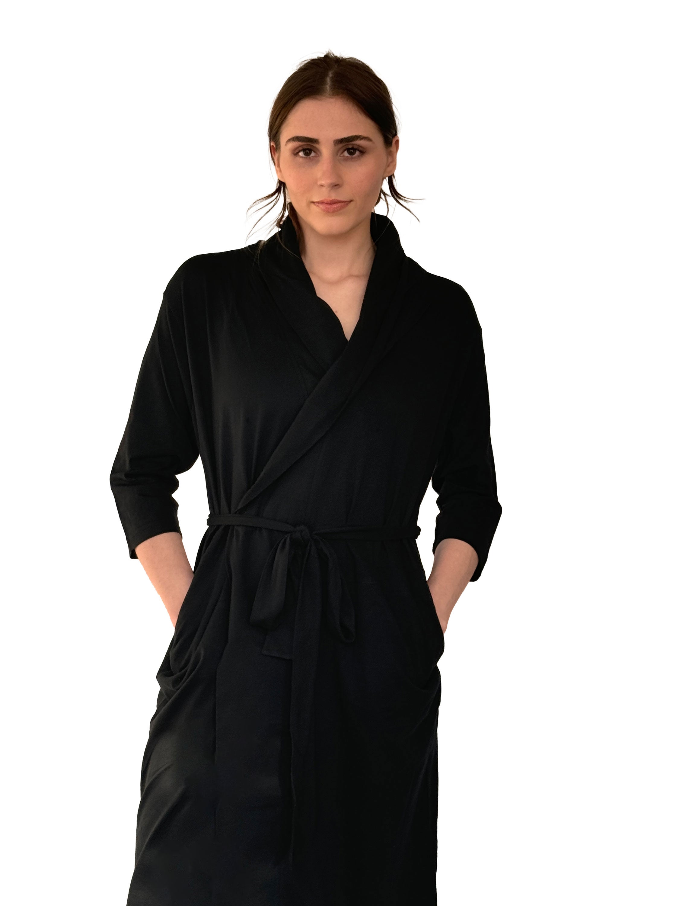 USBD Premium Post Mastectomy Robe With Inside Drain Pockets Women Recovery Bathrobe Apparel