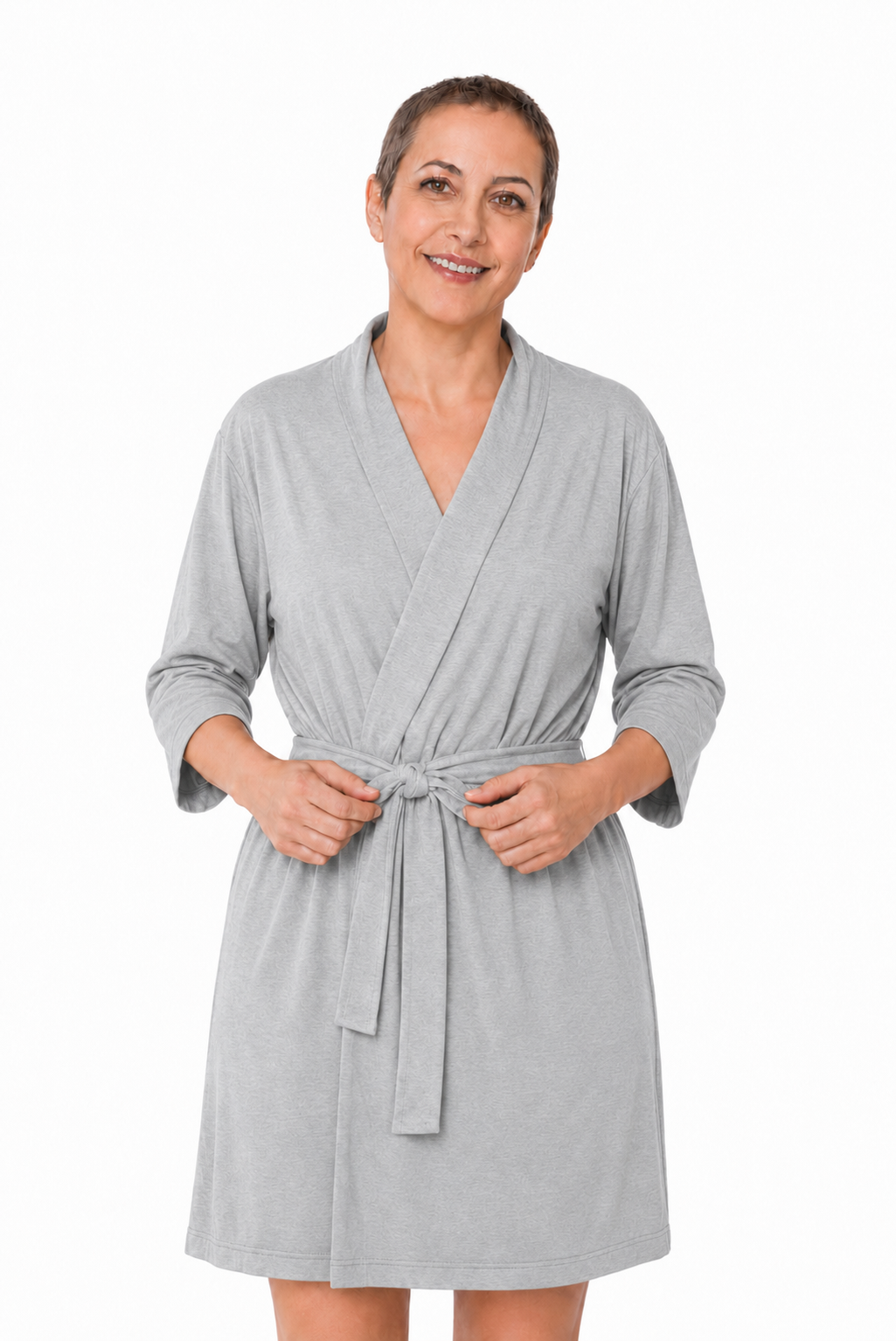 USBD Premium Post Mastectomy Robe With Inside Drain Pockets Women Recovery Bathrobe Apparel