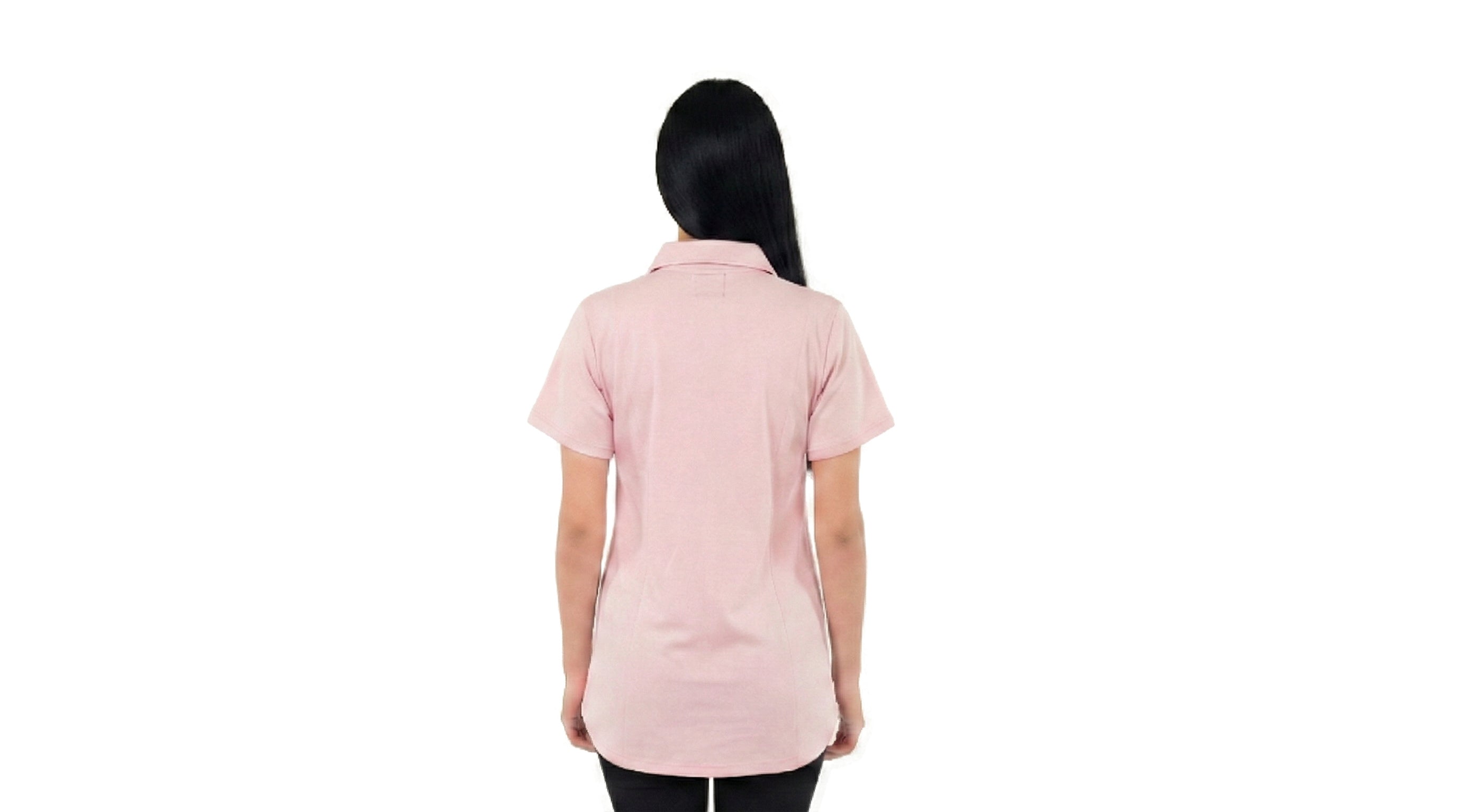 Pink post mastectomy shirt, back view