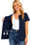 USBD Mock Neck Post Mastectomy Zipper Front Shirt with Inside Drain Pockets - Comfortable Mastectomy Recovery Wear, Women's Post-Op Support