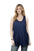 Surgery shoulder snap tank - Women's Navy - front