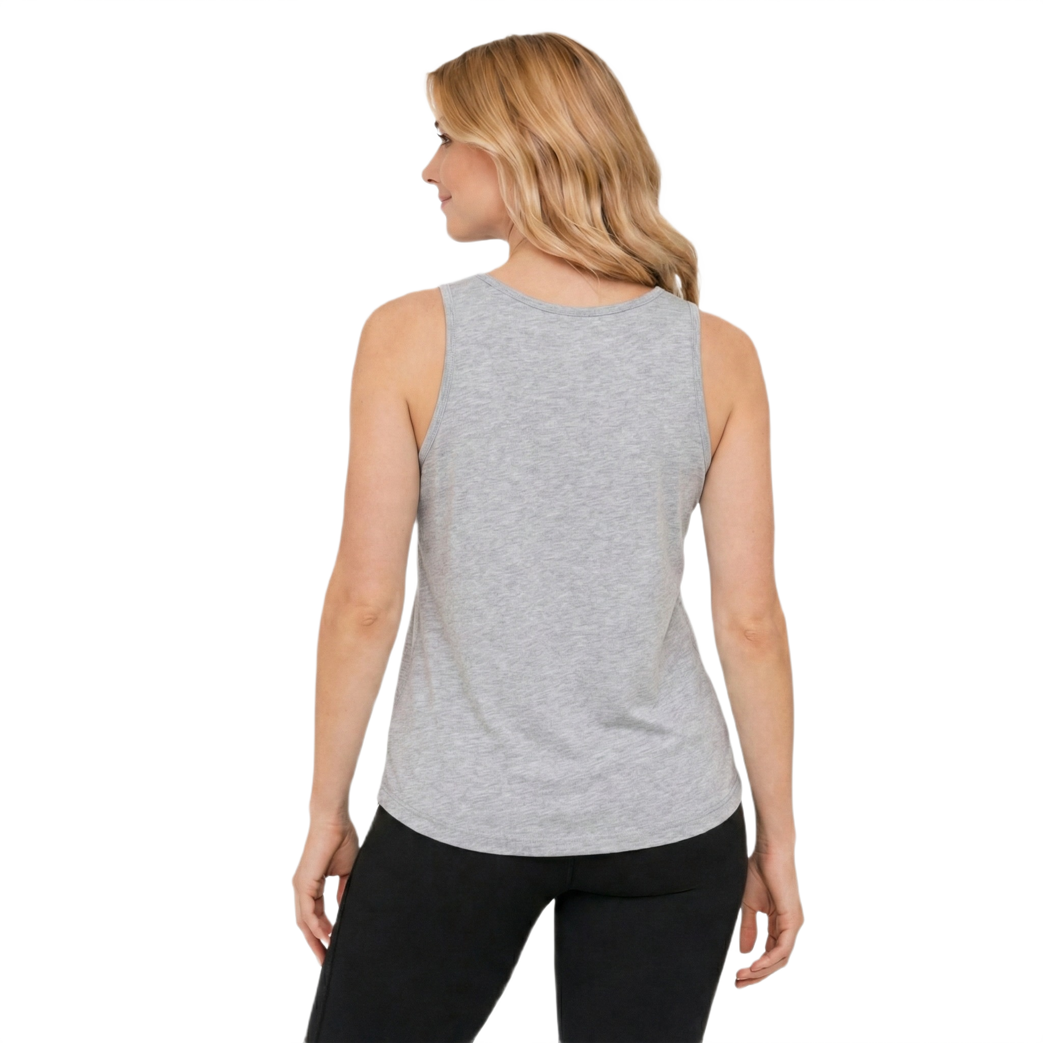 Surgery shoulder snap tank - Women's Gray - back