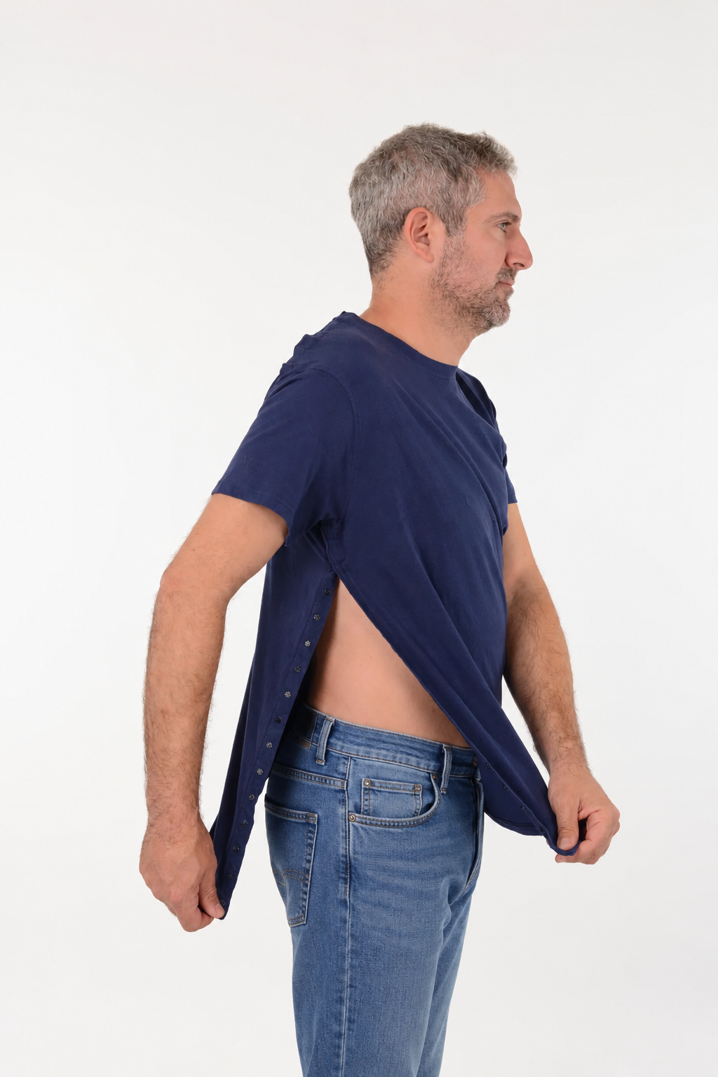 USBD Post Surgery Shirts for Women Men After Shoulder Recovery Must Haves Clothing Snap Easy Access Side Open Adaptive Tshirt