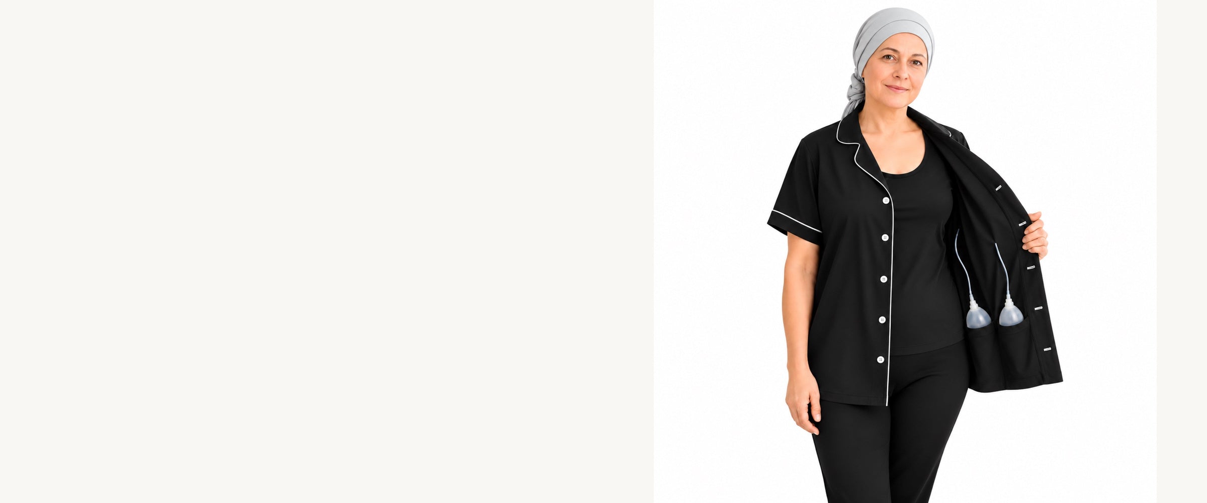 USBD mastectomy adaptive garment product photo on clean studio backdrop