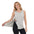 Post mastectomy drain pocket tank - Gray - front, drain pocket open
