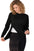Post surgery snap open full-sleeve tee - Black (women's) - front