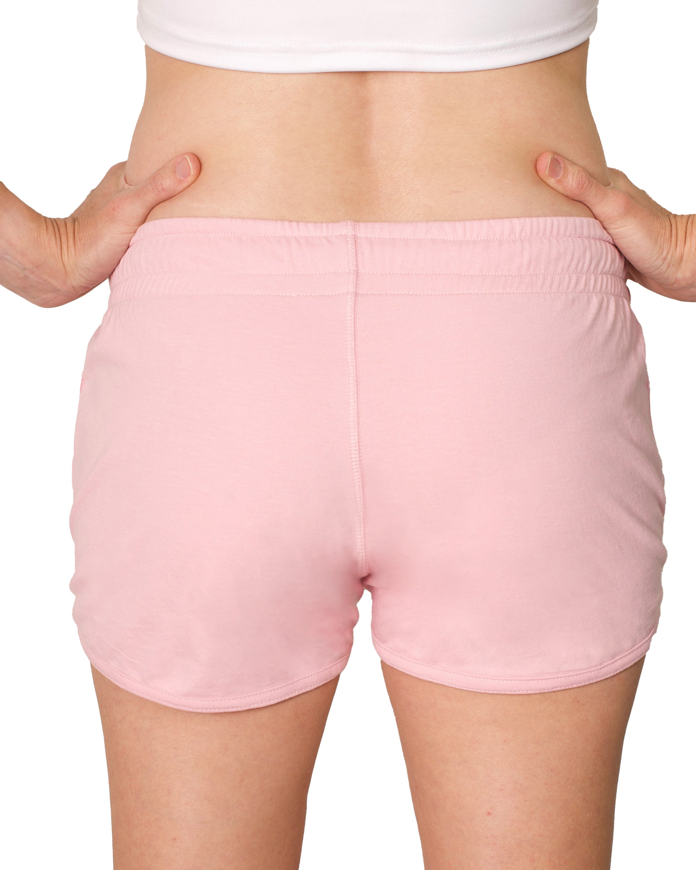 Women's yoga shorts - Pink - back