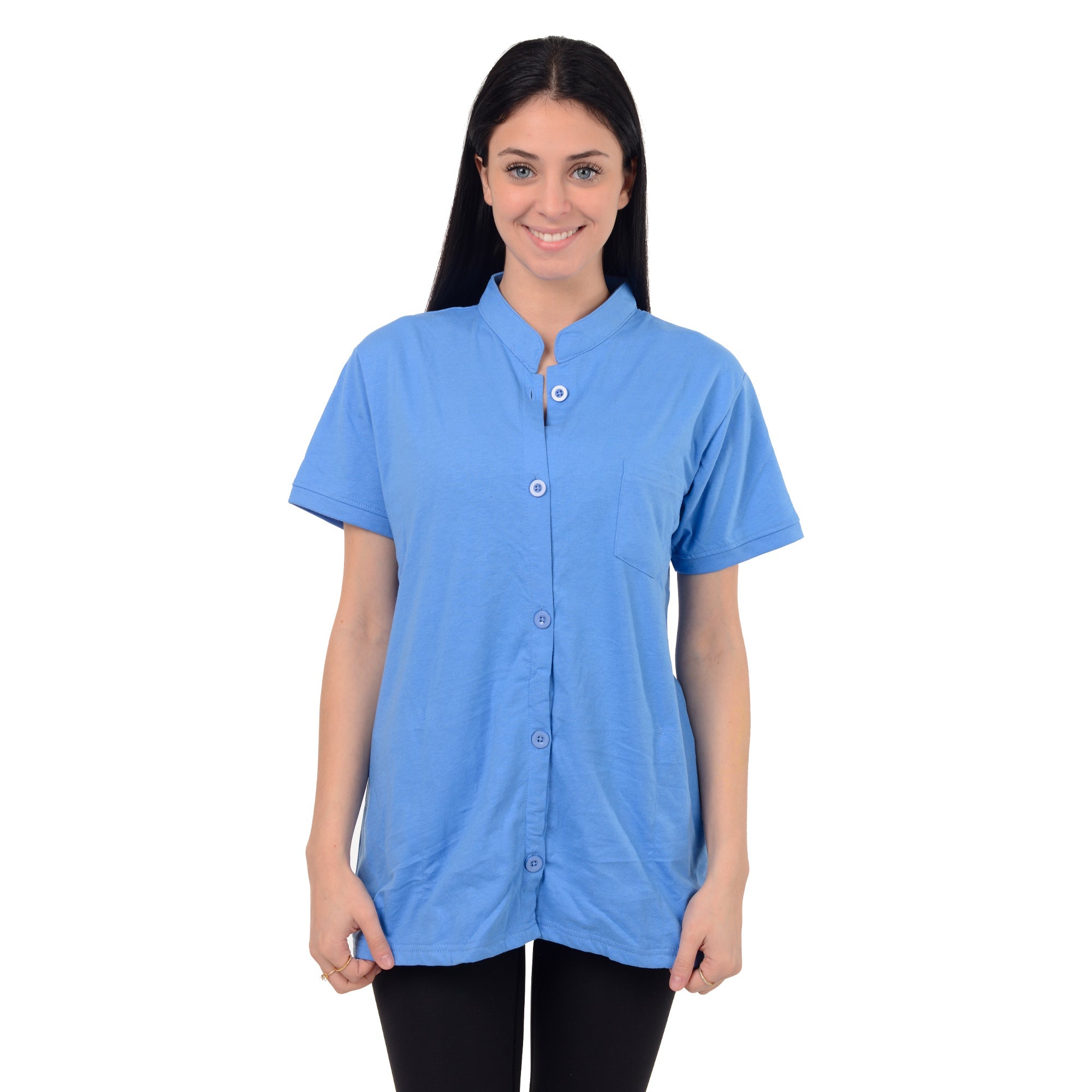 Post Mastectomy Band collar shirt with Drain pockets Camisole for Drain Management Systems
