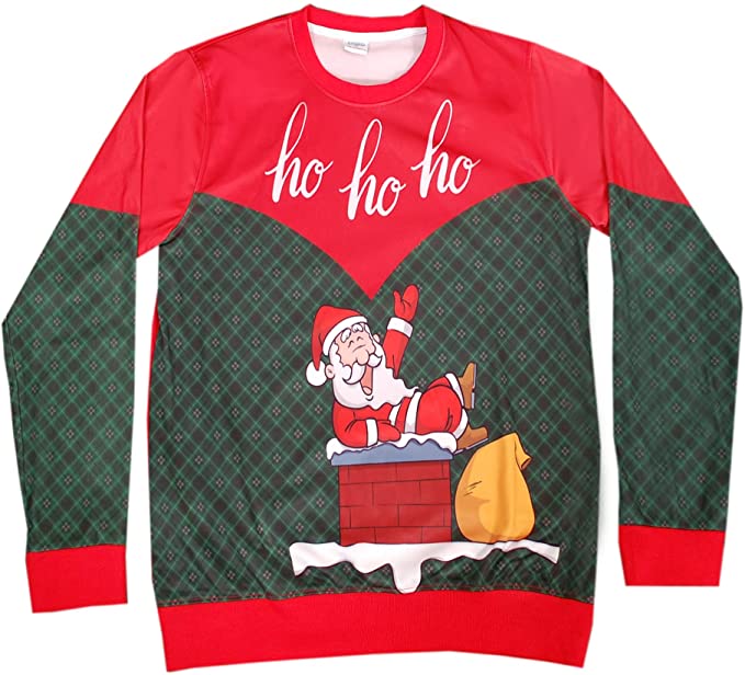 Funny Santa Christmas Sweatshirt 3D printed Sweaters for women