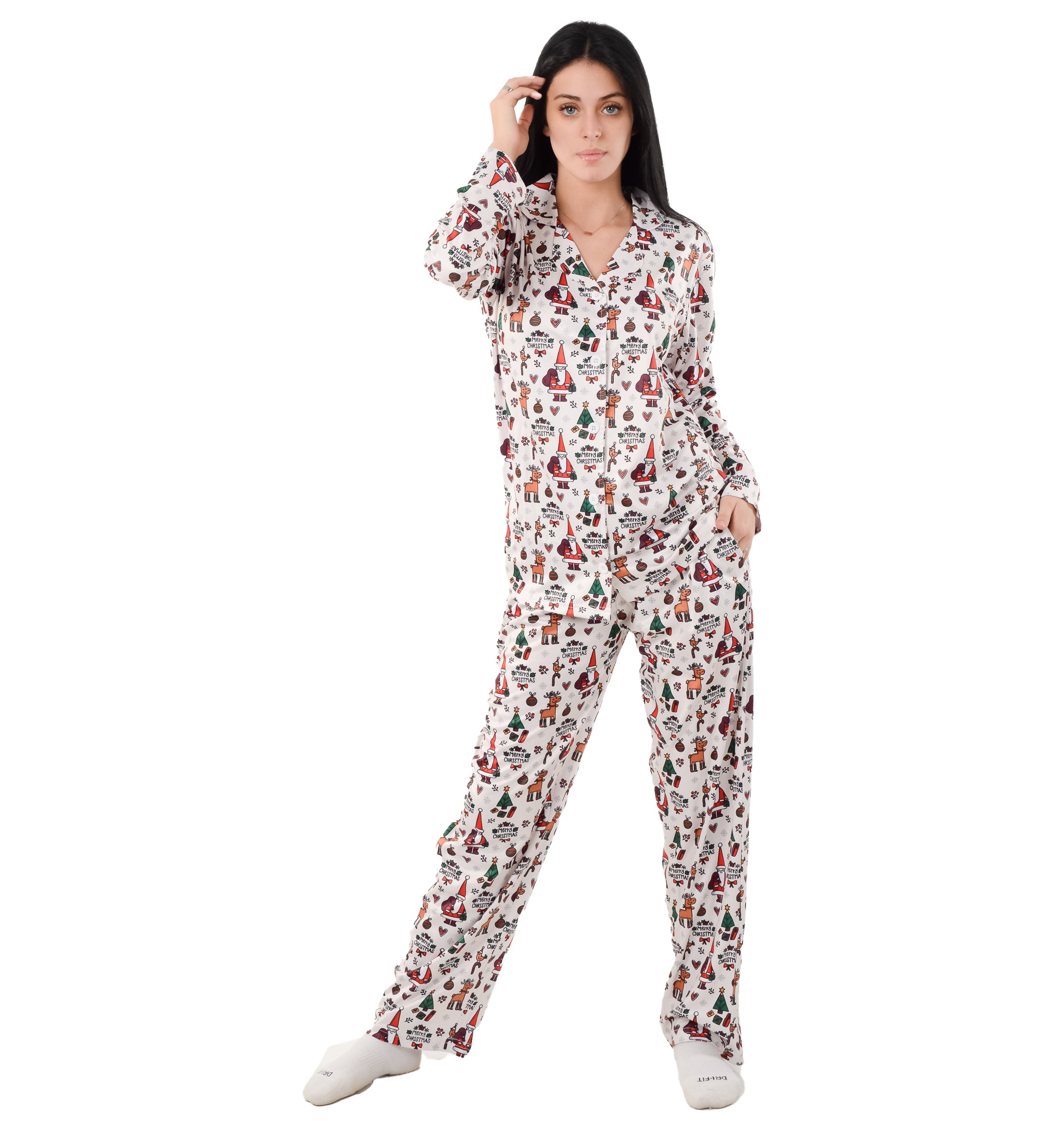 USBD Family Matching Pajama Sets Buffalo Plaid Couple Matching PJ Set  Festive Holiday PJs for Men Women Color: Merry, Size: Women's XL 