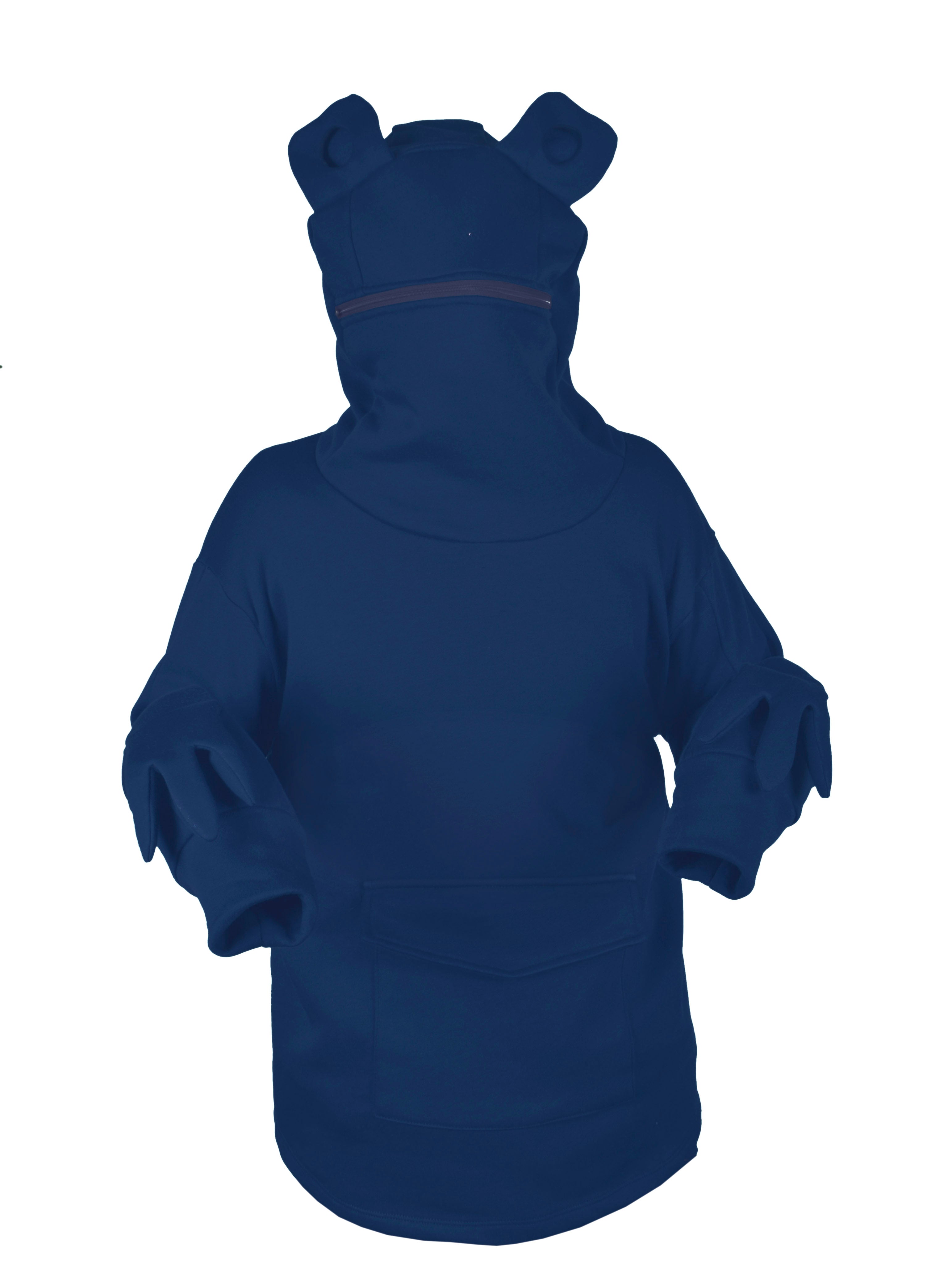 Halloween Costume Funny Women Frog Hoodie Zipper Mouth Sweatshirt