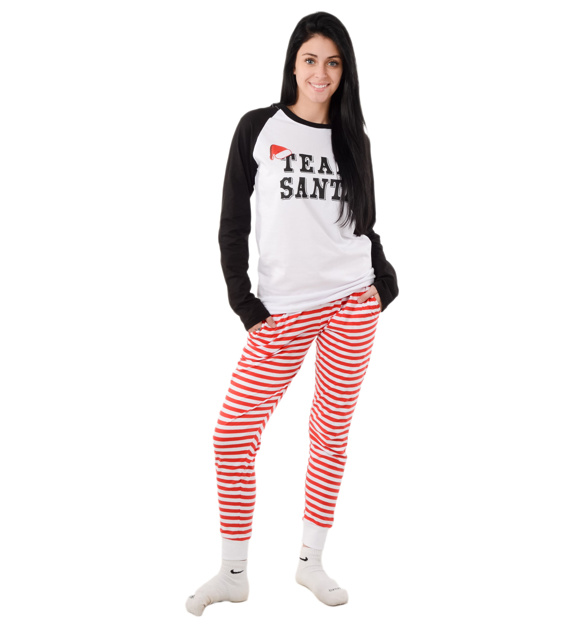 Christmas Family Matching Pajama sets Red Green Stripe Couple PJ Design