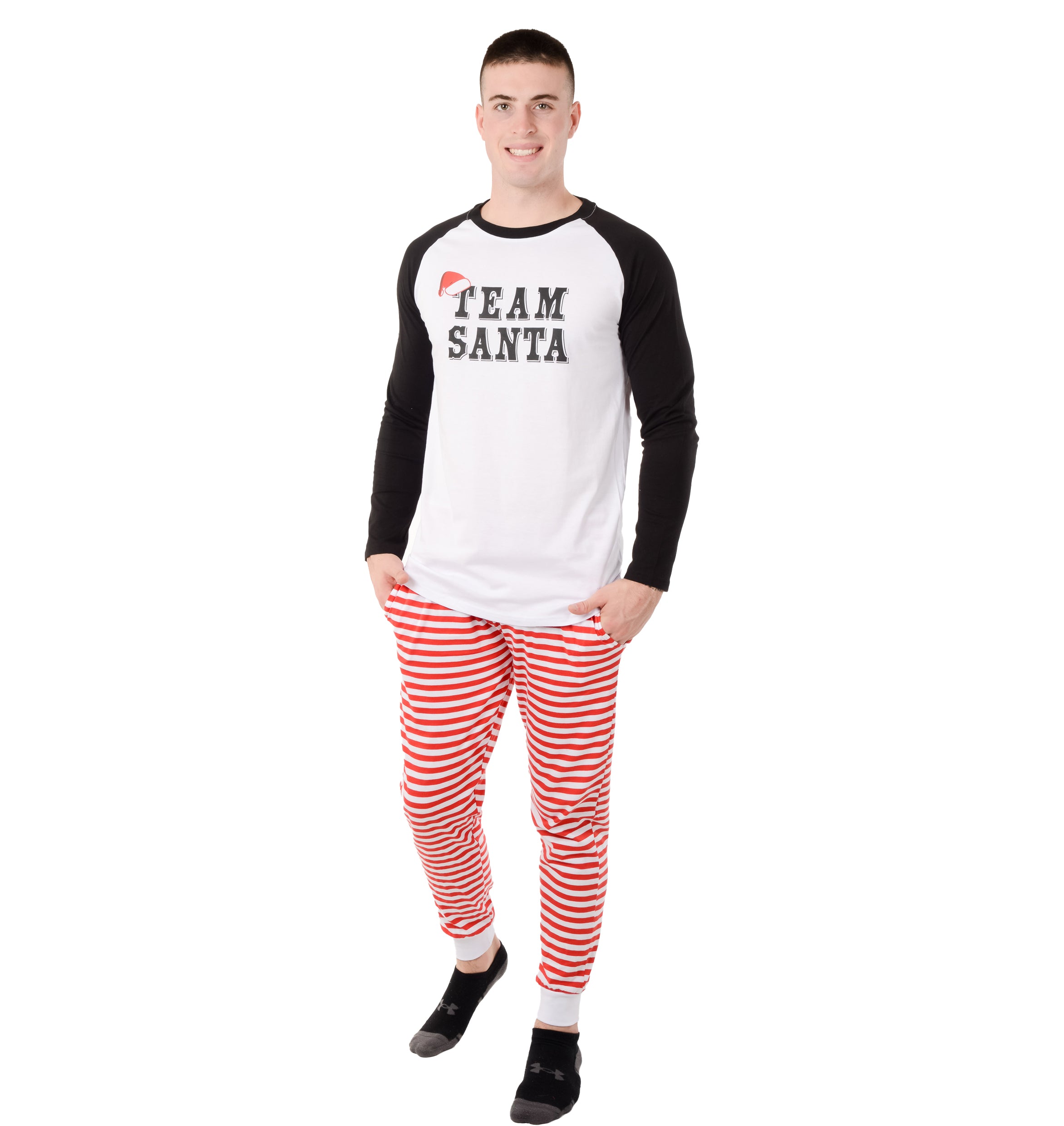 Christmas Family Matching Pajama sets Red Green Stripe Couple PJ Design