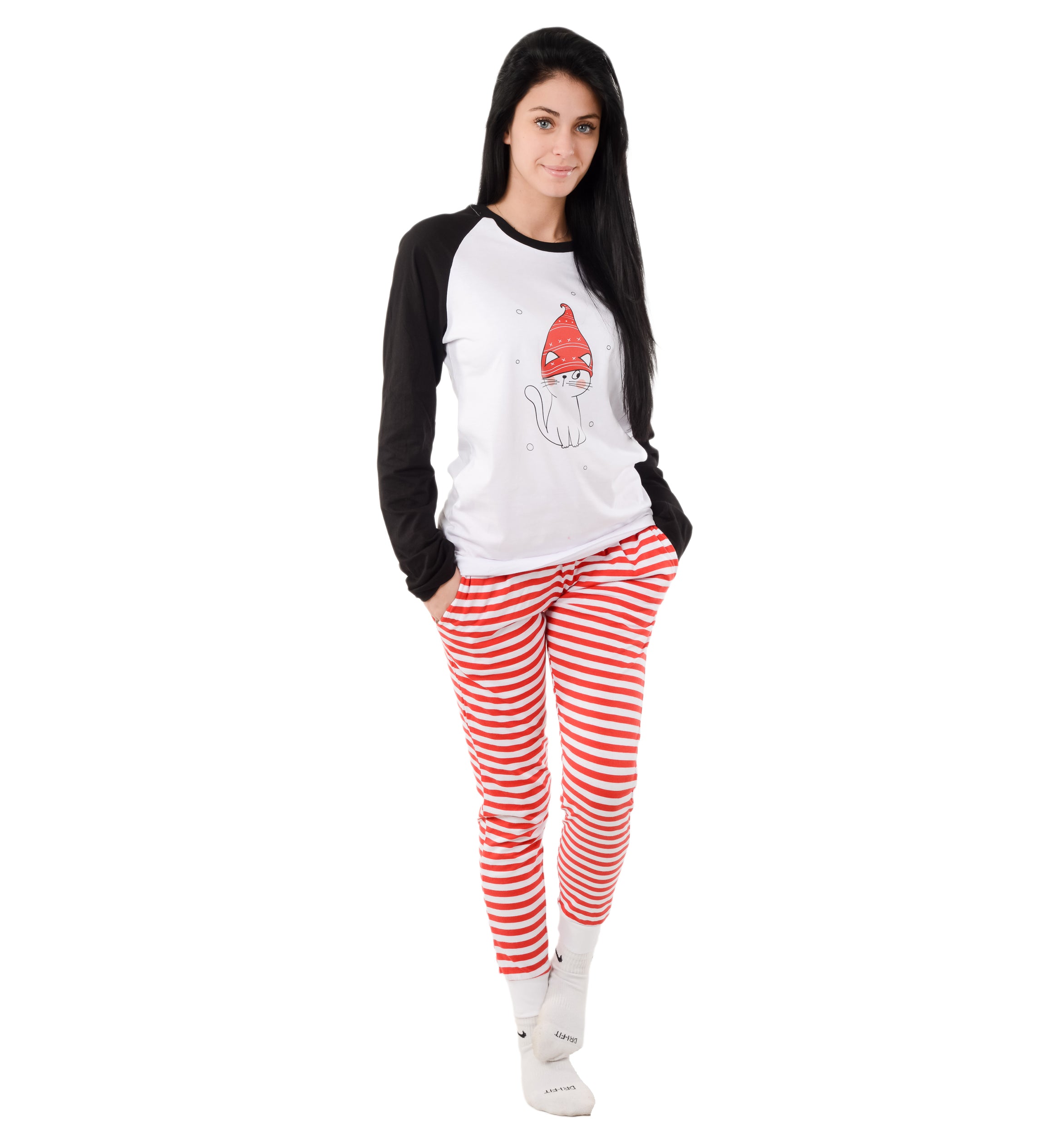 Christmas Family Matching Pajama sets Red Green Stripe Couple PJ Design