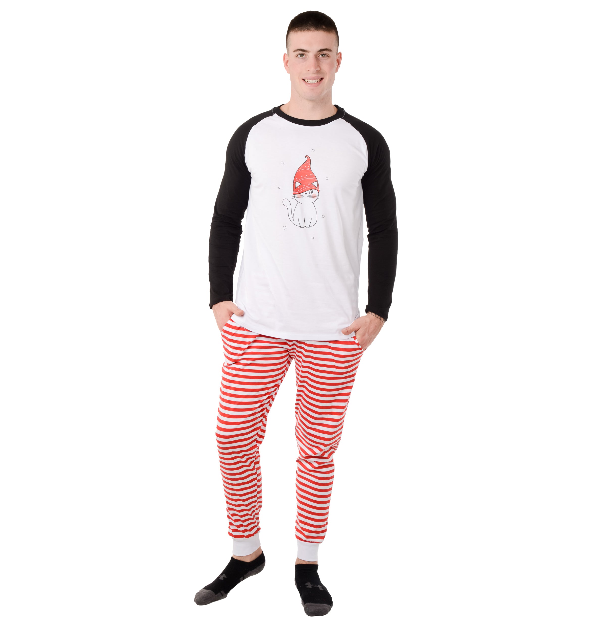 Christmas Family Matching Pajama sets Red Green Stripe Couple PJ Design